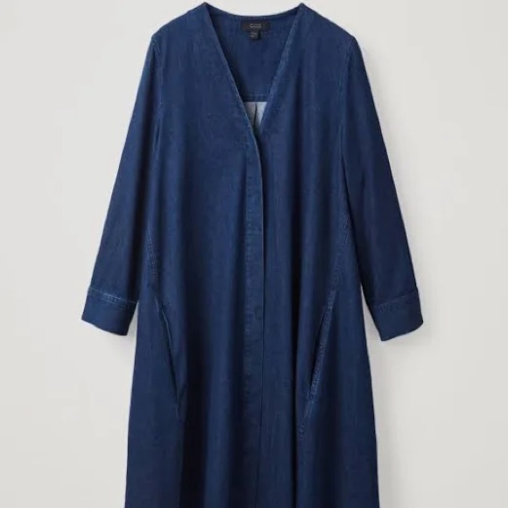 COS Denim V-Neck Dress